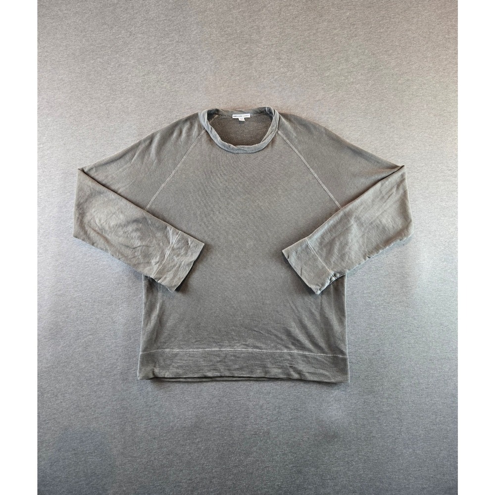 James Perse Sweatshirt Mens 2 Grey Vintage French Terry Raglan MXA3278 USA